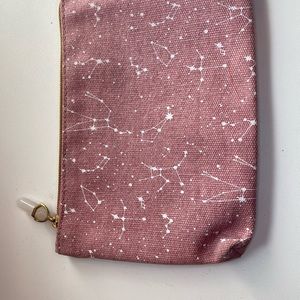 Pink star makeup bag
